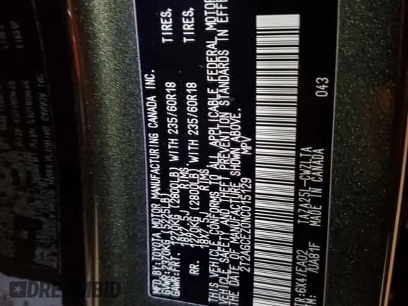 ✅ 2022 Lexus NX 350 • VIN: 2T2AGCEZ0NC015129 • Lot: 71286085. Wystawiony na Copart z przebiegiem 43 137 mil. Bezpłatny archiwum sprzedaży aukcyjnych z USA i szczegółowy raport historii pojazdu na DreamBid. Zdjęcie 12.