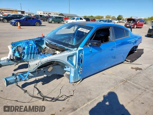 2023 Dodge Charger Scat Pack with VIN 2C3CDXGJ1PH631486, listed as a Copart auction lot 90645765 with Not provided miles and Salvage title. Bid and sale history available at DreamBid. Image 1.