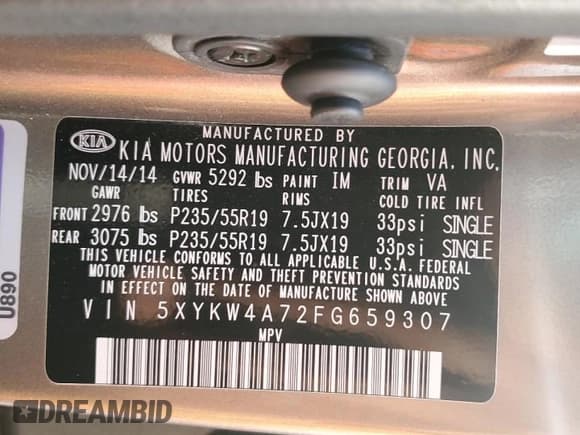 ✅ 2015 Kia Sorento SX • VIN: 5XYKW4A72FG659307 • Лот: 92024325. Опубликован ранее на Copart с пробегом 150 923 миль. Бесплатный доступ к архиву аукционных продаж из США и подробный отчёт об истории автомобиля на DreamBid. Изображение 13.