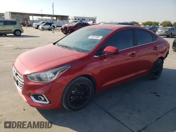 ✅ 2022 Hyundai Accent SEL • VIN: 3KPC24A63NE156839 • Лот: 75251904. Опубликован ранее на Copart с пробегом 38 806 миль. Бесплатный доступ к архиву аукционных продаж из США и подробный отчёт об истории автомобиля на DreamBid. Изображение 1.
