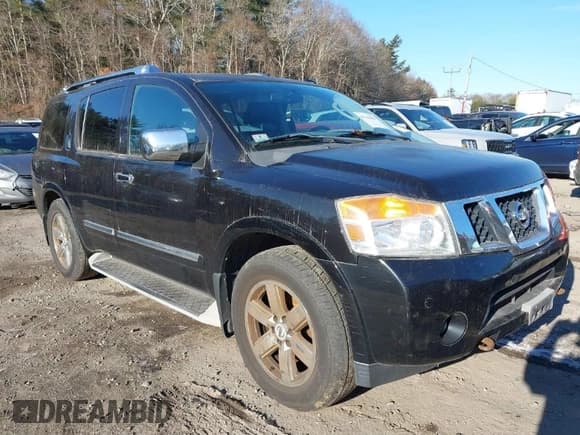 ✅ 2010 Nissan Armada Titanium • VIN: 5N1AA0NC7AN619618 • Lot: 41238868. Listed on IAAI with 216,379 mi. Free auction sales archive from the USA and detailed vehicle history report at DreamBid. Image 1.