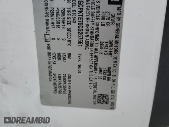 ✅ 2012 Chevrolet Silverado 1500 LTZ • VIN: 3GCPKTE76CG267661 • Лот: 61277564. Опубликован ранее на Copart с пробегом 211 703 миль. Бесплатный доступ к архиву аукционных продаж из США и подробный отчёт об истории автомобиля на DreamBid. Изображение 12.