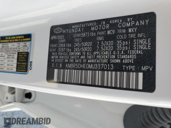 ✅ 2021 Hyundai Palisade Limited • VIN: KM8R5DHE0MU317013 • Лот: 81777984. Опубликован ранее на Copart с пробегом 30 295 миль. Бесплатный доступ к архиву аукционных продаж из США и подробный отчёт об истории автомобиля на DreamBid. Изображение 16.