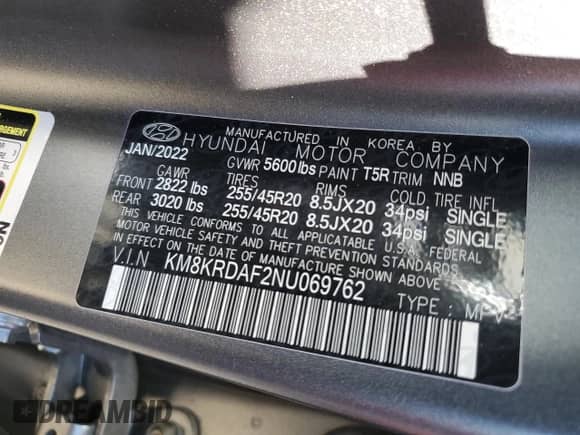 2022 Hyundai Ioniq 5 Limited z VIN KM8KRDAF2NU069762, wystawiony jako Copart lot #67597434 z przebiegiem 11 146 mil mil oraz Szkoda całkowita • Salvage title. Historia ofert i sprzedaży dostępna na DreamBid. Obrazek 13.