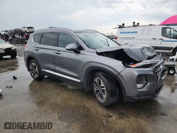 2019 Hyundai Santa Fe Limited with VIN 5NMS53AAXKH116764, listed as a Copart auction lot 81682785 with 106,885 mi miles and Salvage title. Bid and sale history available at DreamBid. Image 4.