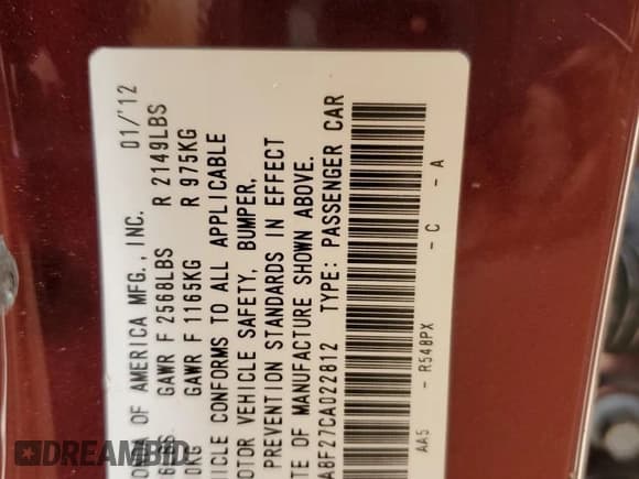 ✅ 2012 Acura TL Auto • VIN: 19UUA8F27CA022812 • Lot: 92171195. Wystawiony na Copart z przebiegiem 161 183 mil. Bezpłatny archiwum sprzedaży aukcyjnych z USA i szczegółowy raport historii pojazdu na DreamBid. Zdjęcie 12.