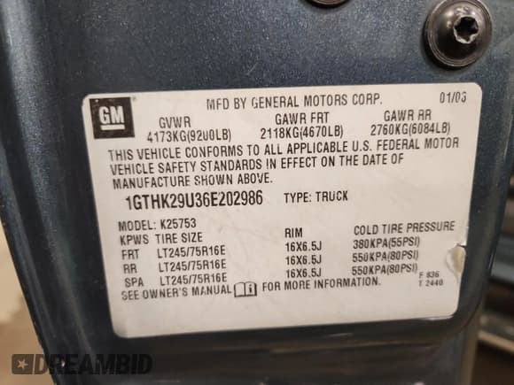 ✅ 2006 GMC Sierra 2500HD Work Truck • VIN: 1GTHK29U36E202986 • Лот: 91885775. Опубликован ранее на Copart с пробегом 208 518 миль. Бесплатный доступ к архиву аукционных продаж из США и подробный отчёт об истории автомобиля на DreamBid. Изображение 12.