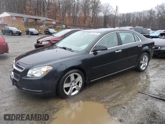 ✅ 2012 Chevrolet Malibu 3LT • VIN: 1G1ZF5E75CF185343 • Lot: 83037724. Listed on Copart with 197,467 mi. Free auction sales archive from the USA and detailed vehicle history report at DreamBid. Image 1.
