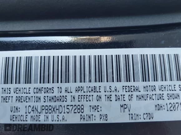 ✅ 2017 Jeep Patriot Sport • VIN: 1C4NJPBBXHD157288 • Lot: 41842244. Listed on IAAI with 125,462 mi. Free auction sales archive from the USA and detailed vehicle history report at DreamBid. Image 9.