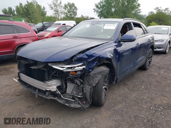 ✅ 2020 Audi Q8 Premium Plus • VIN: WA1EVBF16LD001650 • Lot: 42849728. Listed on IAAI with 57,680 mi. Free auction sales archive from the USA and detailed vehicle history report at DreamBid. Image 2.