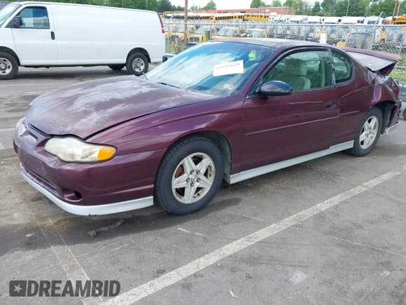 ✅ 2004 Chevrolet Monte Carlo LS • VIN: 2G1WW12E449150625 • Lot: 42233629. Listed on IAAI with 163,914 mi. Free auction sales archive from the USA and detailed vehicle history report at DreamBid. Image 2.