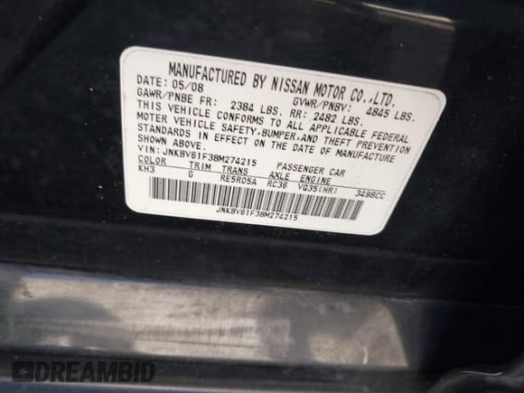 ✅ 2008 Infiniti G35 x • VIN: JNKBV61F38M274215 • Lot: 43412052. Wystawiony na IAAI z przebiegiem Nie podano. Bezpłatny archiwum sprzedaży aukcyjnych z USA i szczegółowy raport historii pojazdu na DreamBid. Zdjęcie 9.