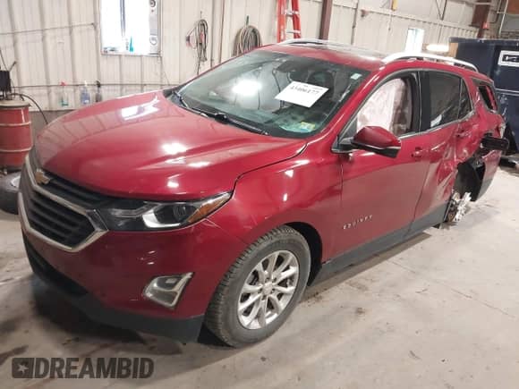 2018 Chevrolet Equinox LT z VIN 2GNAXSEVXJ6112062, wystawiony jako IAAI lot #43406177 z przebiegiem 69 608 mil mil oraz . Historia ofert i sprzedaży dostępna na DreamBid. Obrazek 2.