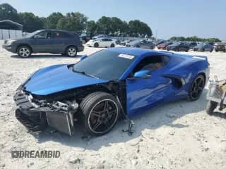 2021 Chevrolet Corvette 2LT with VIN 1G1YB2D48M5122340, listed as a Copart auction lot 63275735 with 22,058 mi miles and Salvage title. Bid and sale history available at DreamBid. Image 1.