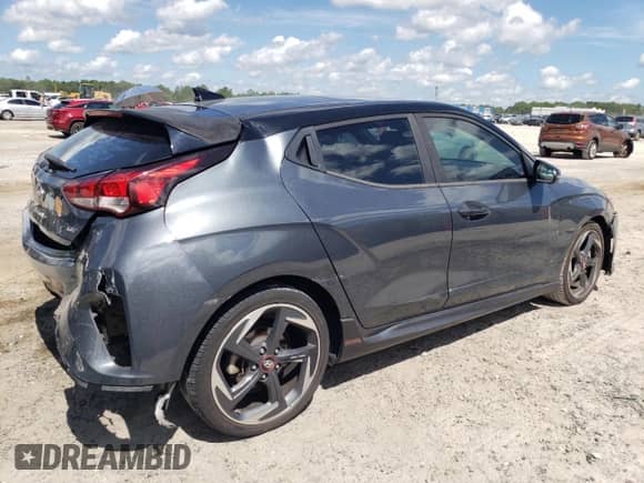 2019 Hyundai Veloster Turbo Ultimate with VIN KMHTH6AB3KU012739, listed as a Copart auction lot 66289185 with 105,928 mi miles and Salvage title. Bid and sale history available at DreamBid. Image 3.