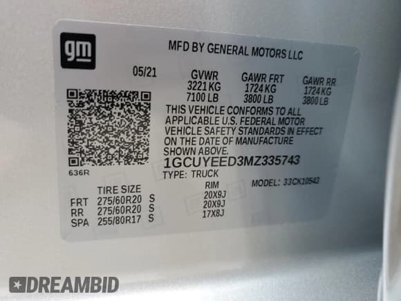 ✅ 2021 Chevrolet Silverado 1500 RST • VIN: 1GCUYEED3MZ335743 • Lot: 70964664. Wystawiony na Copart z przebiegiem 30 725 mil. Bezpłatny archiwum sprzedaży aukcyjnych z USA i szczegółowy raport historii pojazdu na DreamBid. Zdjęcie 12.