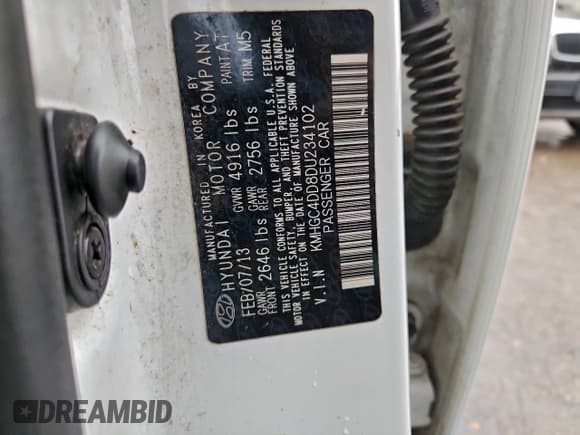 ✅ 2013 Hyundai Genesis 3.8L • VIN: KMHGC4DD8DU234102 • Lot: 94407645. Listed on Copart with 113,252 mi. Free auction sales archive from the USA and detailed vehicle history report at DreamBid. Image 12.