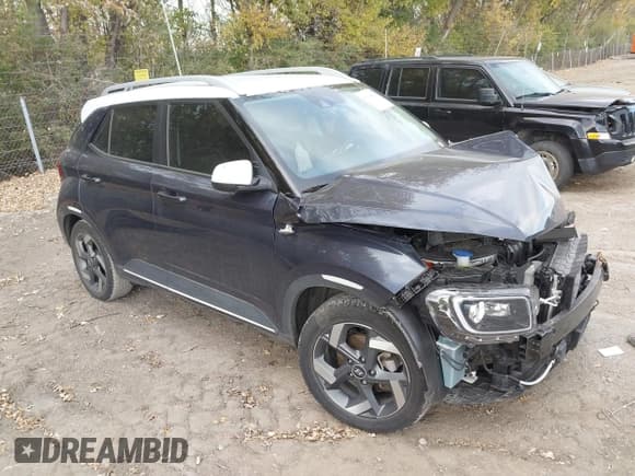 ✅ 2022 Hyundai Venue SEL • VIN: KMHRC8A37NU199758 • Lot: 43614804. Listed on IAAI with 42,943 mi. Free auction sales archive from the USA and detailed vehicle history report at DreamBid. Image 1.