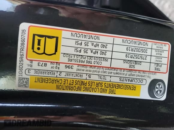 ✅ 2024 Cadillac CT5-V Blackwing • VIN: 1G6D25R67R0860705 • Lot: 75469914. Listed on Copart with Not provided. Free auction sales archive from the USA and detailed vehicle history report at DreamBid. Image 12.