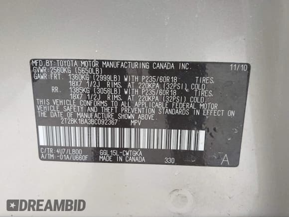 ✅ 2011 Lexus RX 350 • VIN: 2T2BK1BA3BC092367 • Lot: 41641965. Wystawiony na IAAI z przebiegiem 146 966 mil. Bezpłatny archiwum sprzedaży aukcyjnych z USA i szczegółowy raport historii pojazdu na DreamBid. Zdjęcie 9.