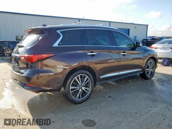 ✅ 2019 Infiniti QX60 Pure • VIN: 5N1DL0MN0KC504592 • Lot: 57896385. Listed on Copart with 99,185 mi. Free auction sales archive from the USA and detailed vehicle history report at DreamBid. Image 3.