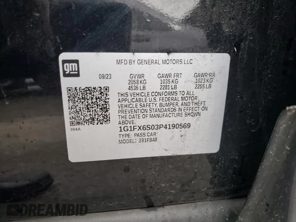 ✅ 2023 Chevrolet Bolt EV 2LT • VIN: 1G1FX6S03P4190569 • Lot: 86871884. Wystawiony na Copart z przebiegiem Nie podano. Bezpłatny archiwum sprzedaży aukcyjnych z USA i szczegółowy raport historii pojazdu na DreamBid. Zdjęcie 13.