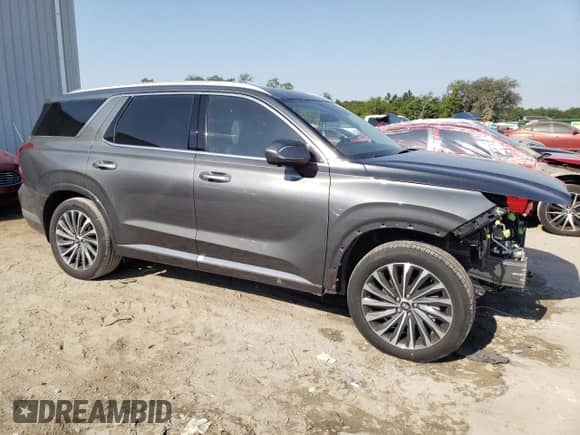 2025 Hyundai Palisade Calligraphy z VIN KM8R74GE8SU853166, wystawiony jako Copart lot #52891185 z przebiegiem 49 mil mil oraz Szkoda całkowita • Salvage title. Historia ofert i sprzedaży dostępna na DreamBid. Obrazek 4.