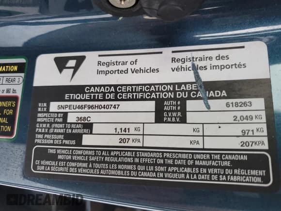 ✅ 2006 Hyundai Sonata GLS • VIN: 5NPEU46F96H040747 • Лот: 83120294. Опубликован ранее на Copart с пробегом 227 096 миль. Бесплатный доступ к архиву аукционных продаж из США и подробный отчёт об истории автомобиля на DreamBid. Изображение 12.