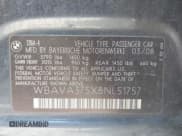 ✅ 2008 BMW 3 Series 328i • VIN: WBAVA375X8NL51757 • Lot: 43084553. Listed on IAAI with 153,462 mi. Free auction sales archive from the USA and detailed vehicle history report at DreamBid. Image 9.