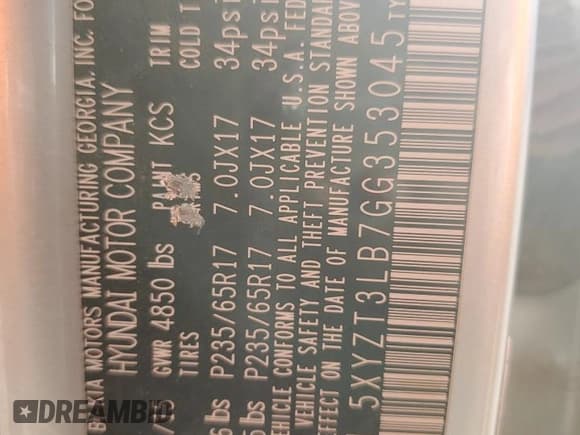 ✅ 2016 Hyundai Santa Fe • VIN: 5XYZT3LB7GG353045 • Лот: 92201585. Опубликован ранее на Copart с пробегом 181 515 миль. Бесплатный доступ к архиву аукционных продаж из США и подробный отчёт об истории автомобиля на DreamBid. Изображение 13.