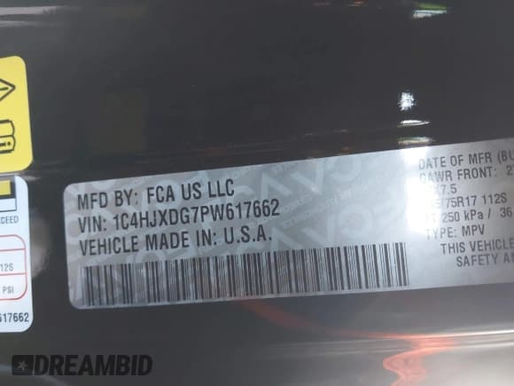 ✅ 2023 Jeep Wrangler Sport • VIN: 1C4HJXDG7PW617662 • Lot: 43875072. Wystawiony na IAAI z przebiegiem 34 124 mil. Bezpłatny archiwum sprzedaży aukcyjnych z USA i szczegółowy raport historii pojazdu na DreamBid. Zdjęcie 9.