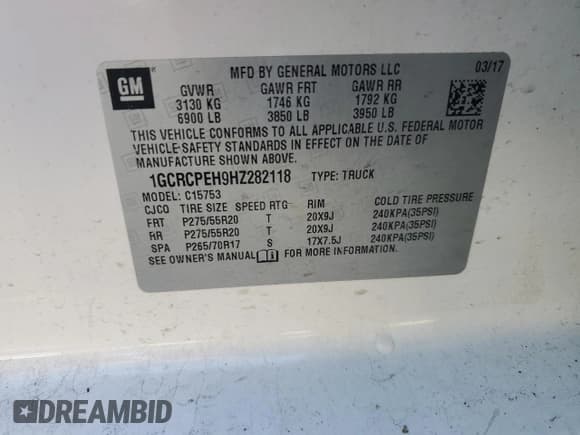 ✅ 2017 Chevrolet Silverado 1500 Custom • VIN: 1GCRCPEH9HZ282118 • Lot: 58127325. Wystawiony na Copart z przebiegiem 153 813 mil. Bezpłatny archiwum sprzedaży aukcyjnych z USA i szczegółowy raport historii pojazdu na DreamBid. Zdjęcie 12.