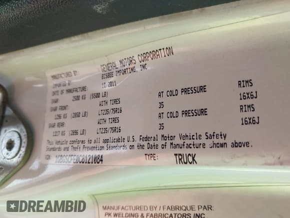 ✅ 2012 Chevrolet Colorado • VIN: 1GBGSCFE0C8121084 • Лот: 43637913. Опубликован ранее на IAAI с пробегом 147 701 миль. Бесплатный доступ к архиву аукционных продаж из США и подробный отчёт об истории автомобиля на DreamBid. Изображение 9.