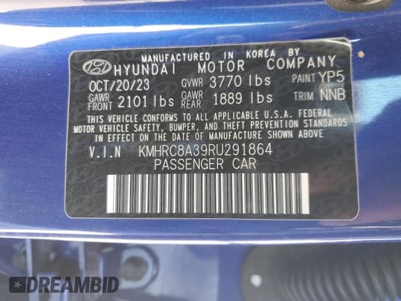 2024 Hyundai Venue SEL с VIN KMHRC8A39RU291864, выставлен на аукционе Copart как лот 83023014 с пробегом 19 255 миль миль и Чистый • Clean title. История ставок и продаж доступна на DreamBid. Изображение 13.