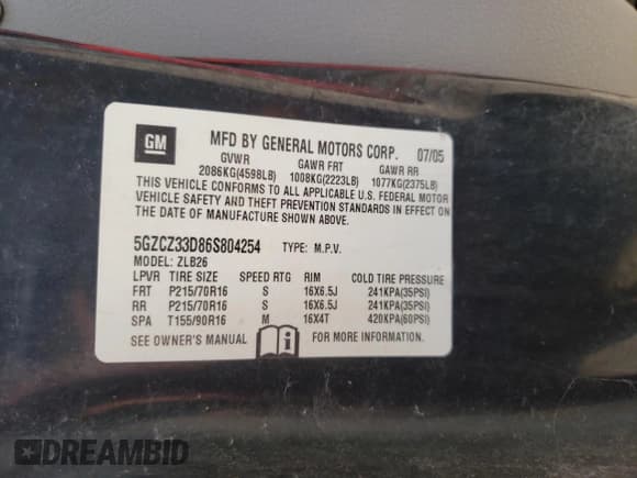 ✅ 2006 Saturn VUE • VIN: 5GZCZ33D86S804254 • Лот: 63441205. Опубликован ранее на Copart с пробегом 151 551 миль. Бесплатный доступ к архиву аукционных продаж из США и подробный отчёт об истории автомобиля на DreamBid. Изображение 13.