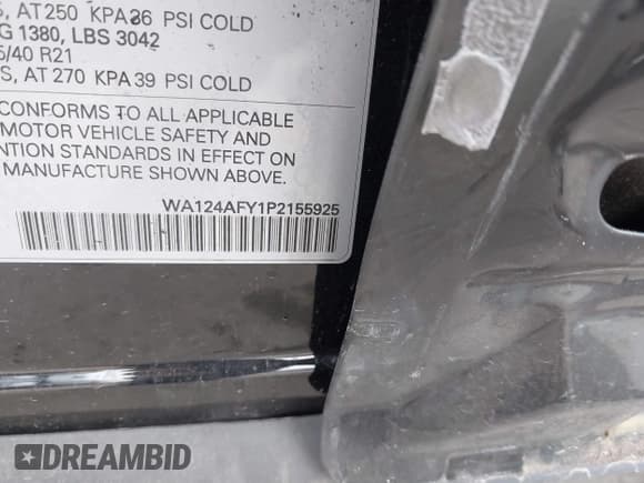 ✅ 2023 Audi SQ5 Sportback Premium Plus • VIN: WA124AFY1P2155925 • Lot: 42431142. Listed on IAAI with Not provided. Free auction sales archive from the USA and detailed vehicle history report at DreamBid. Image 9.