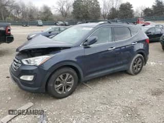 2015 Hyundai Santa Fe with VIN 5XYZU3LB2FG239529, listed as a Copart auction lot 43754655 with 105,442 mi miles and Salvage title. Bid and sale history available at DreamBid. Image 1.