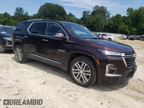 2022 Chevrolet Traverse High Country с VIN 1GNEVNKW4NJ176435, выставлен на аукционе Copart как лот 65122595 с пробегом 21 841 миль миль и Списание • Salvage title. История ставок и продаж доступна на DreamBid. Изображение 4.