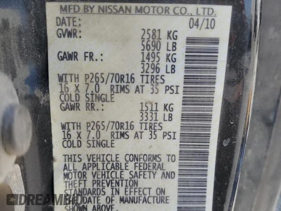 ✅ 2010 Nissan Frontier SE • VIN: 1N6AD0CW3AC429316 • Lot: 65737975. Listed on Copart with 146,414 mi. Free auction sales archive from the USA and detailed vehicle history report at DreamBid. Image 12.