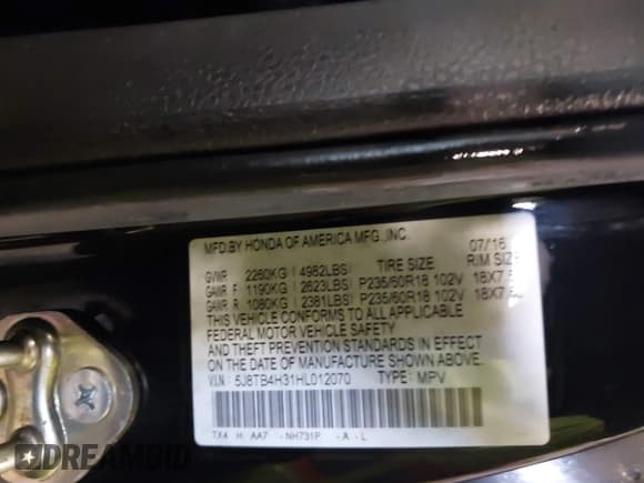 ✅ 2017 Acura RDX • VIN: 5J8TB4H31HL012070 • Lot: 43435176. Listed on IAAI with 89,459 mi. Free auction sales archive from the USA and detailed vehicle history report at DreamBid. Image 9.