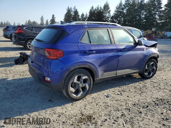 ✅ 2020 Hyundai Venue SEL • VIN: KMHRC8A30LU018500 • Lot: 54141175. Listed on Copart with 42,945 mi. Free auction sales archive from the USA and detailed vehicle history report at DreamBid. Image 3.
