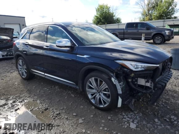 ✅ 2021 Infiniti QX50 Essential • VIN: 3PCAJ5CB7MF115584 • Lot: 69406745. Wystawiony na Copart z przebiegiem 25 186 mil. Bezpłatny archiwum sprzedaży aukcyjnych z USA i szczegółowy raport historii pojazdu na DreamBid. Zdjęcie 4.