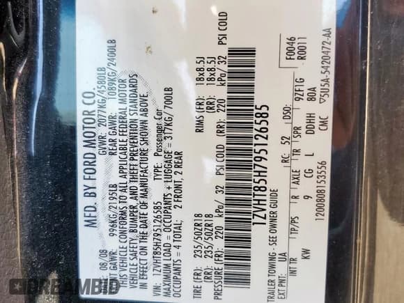 ✅ 2009 Ford Mustang GT • VIN: 1ZVHT85H795126585 • Lot: 64639495. Wystawiony na Copart z przebiegiem 140 661 mil. Bezpłatny archiwum sprzedaży aukcyjnych z USA i szczegółowy raport historii pojazdu na DreamBid. Zdjęcie 12.