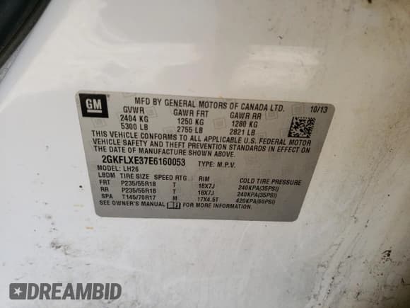 ✅ 2014 GMC Terrain SLT • VIN: 2GKFLXE37E6160053 • Lot: 89673615. Wystawiony na Copart z przebiegiem 181 862 mil. Bezpłatny archiwum sprzedaży aukcyjnych z USA i szczegółowy raport historii pojazdu na DreamBid. Zdjęcie 14.