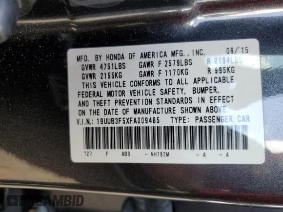 ✅ 2015 Acura TLX Technology • VIN: 19UUB3F5XFA009485 • Лот: 54653275. Опубликован ранее на Copart с пробегом 185 543 миль. Бесплатный доступ к архиву аукционных продаж из США и подробный отчёт об истории автомобиля на DreamBid. Изображение 12.