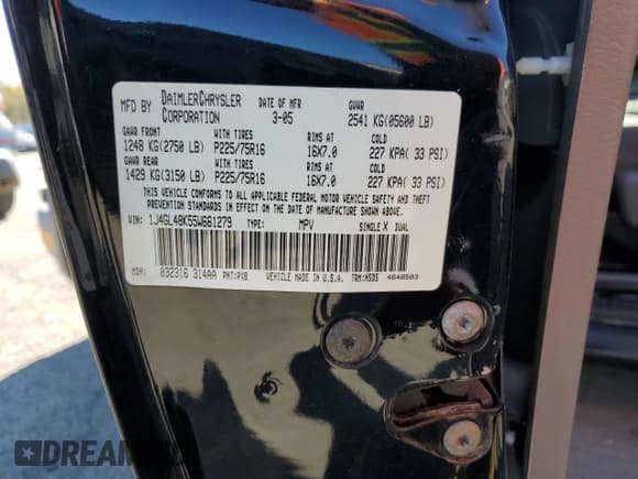 ✅ 2005 Jeep Liberty Sport • VIN: 1J4GL48K55W661279 • Лот: 90337345. Опубликован ранее на Copart с пробегом 126 264 миль. Бесплатный доступ к архиву аукционных продаж из США и подробный отчёт об истории автомобиля на DreamBid. Изображение 13.