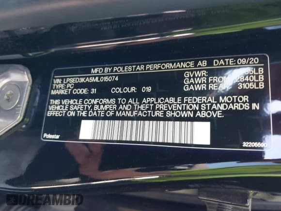 ✅ 2021 Polestar 2 Launch Edition • VIN: LPSED3KA5ML015074 • Лот: 43446728. Опубликован ранее на IAAI с пробегом 65 038 миль. Бесплатный доступ к архиву аукционных продаж из США и подробный отчёт об истории автомобиля на DreamBid. Изображение 9.