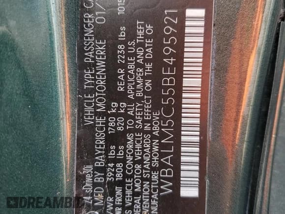 ✅ 2011 BMW Z4 sDrive30i • VIN: WBALM5C55BE495921 • Lot: 71453304. Listed on Copart with 116,136 mi. Free auction sales archive from the USA and detailed vehicle history report at DreamBid. Image 12.