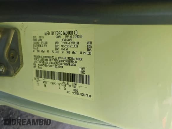 ✅ 2015 Ford Transit Connect XLT • VIN: NM0GS9F70F1203794 • Лот: 43641206. Опубликован ранее на IAAI с пробегом 149 583 миль. Бесплатный доступ к архиву аукционных продаж из США и подробный отчёт об истории автомобиля на DreamBid. Изображение 9.