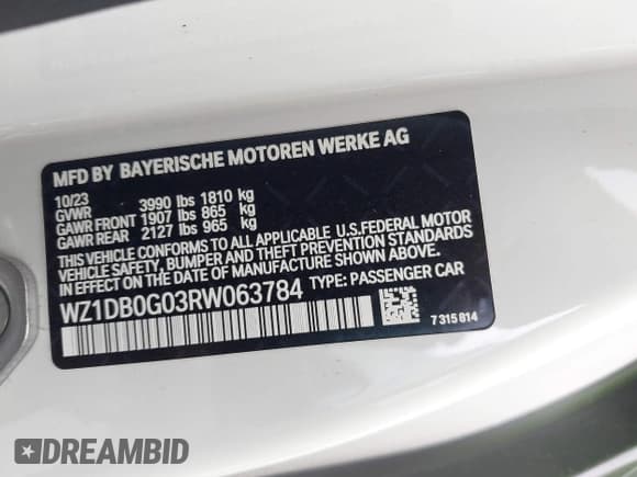 ✅ 2024 Toyota Supra 3.0 • VIN: WZ1DB0G03RW063784 • Lot: 43126996. Listed on IAAI with Not provided. Free auction sales archive from the USA and detailed vehicle history report at DreamBid. Image 9.